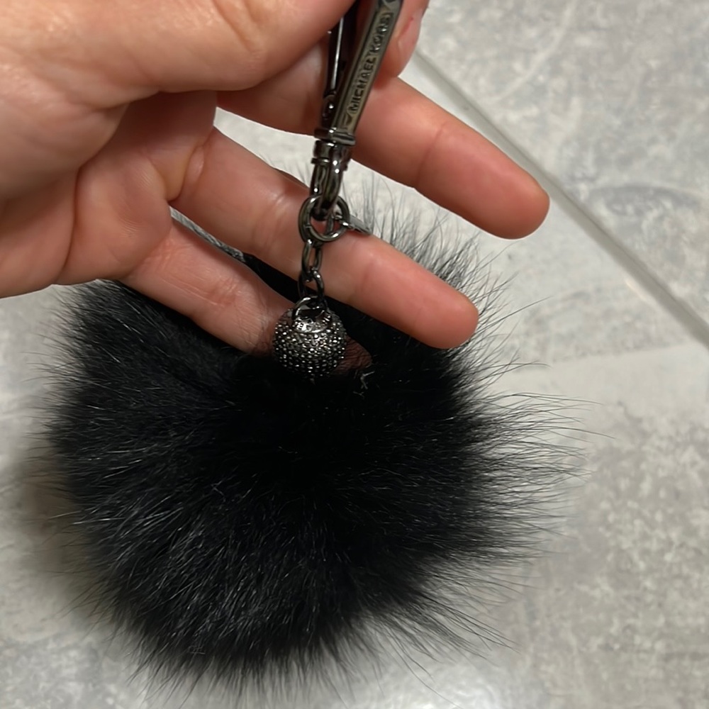 Michael Kors pom pom key chain